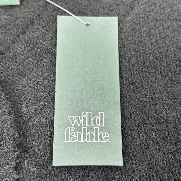 2 Piece Wild Fable Women's Med Black Crop Sweater And Light Blue Ribbed T-Shirt - Picture 3 of 16